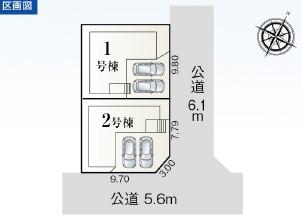 豊橋市曙町５９－２期　新築戸建　全２棟　２号棟