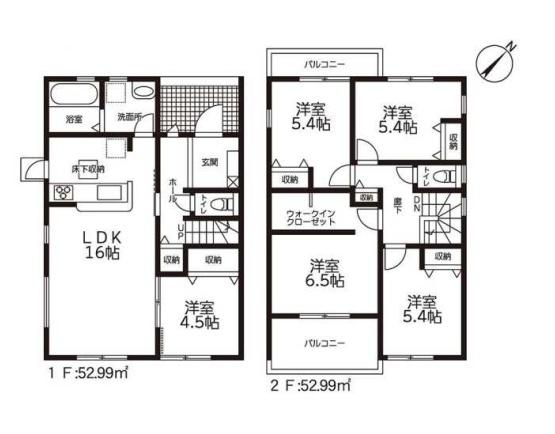 豊橋市東小鷹野1丁目60期　新築戸建　全４棟　１号棟