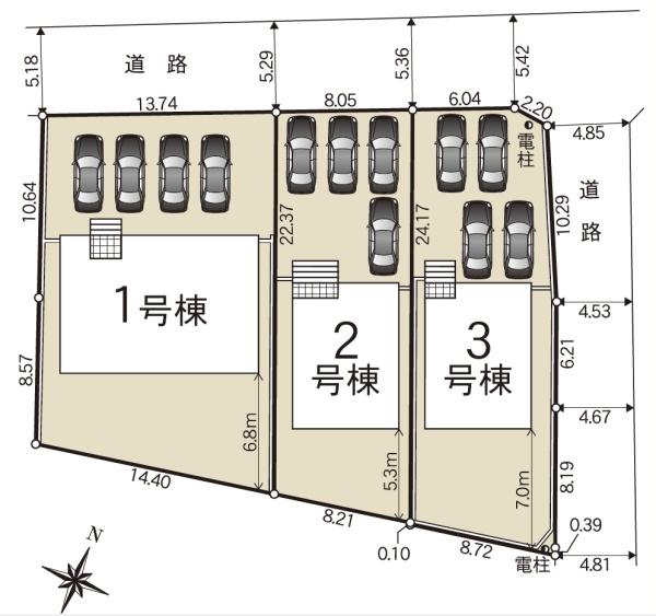 豊川市江島町第1　新築戸建(全３棟)２号棟