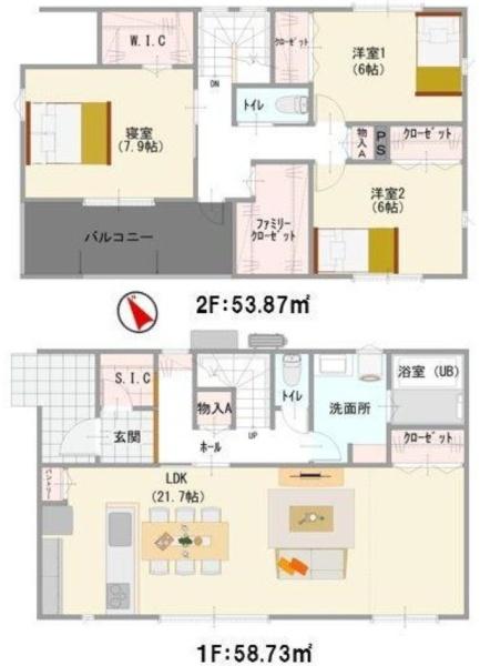 豊川市桜ケ丘町第一　新築戸建（全３棟）１号棟