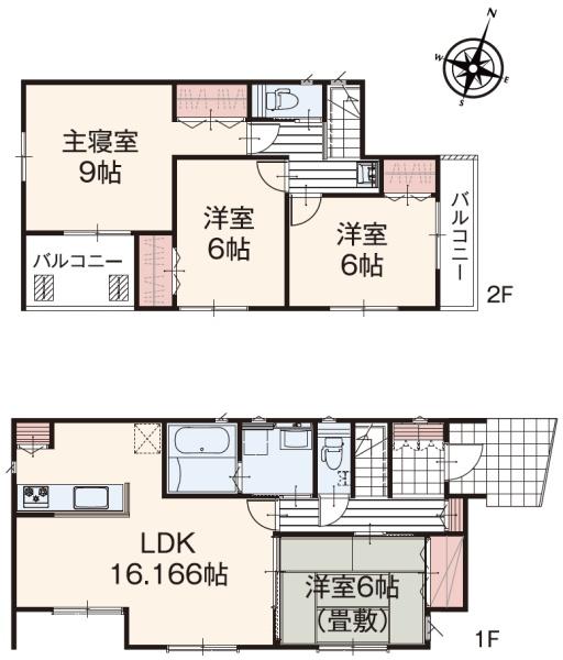 新城市富沢1丁目　新築戸建（全2棟）1号棟