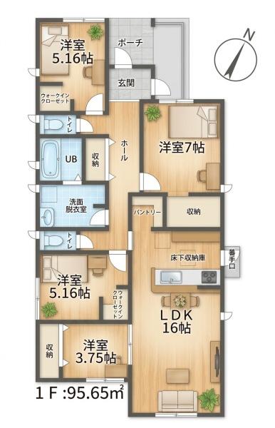 豊川市御津町第1期　新築戸建（全５棟）３号棟