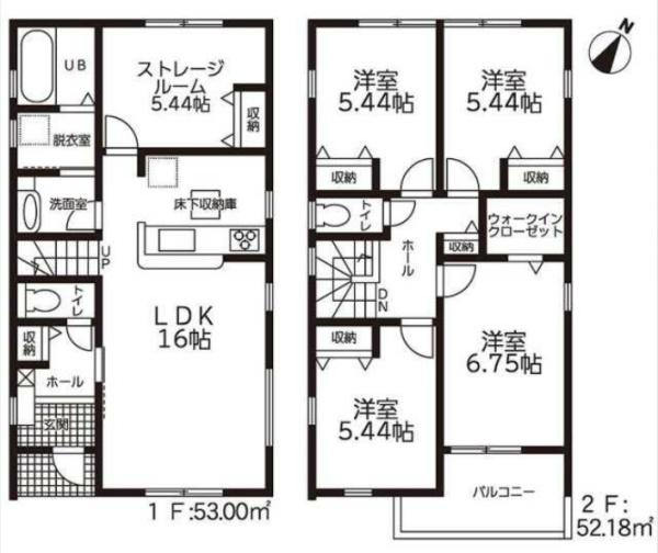 岡崎市上地5丁目　新築戸建（全2棟）１号棟