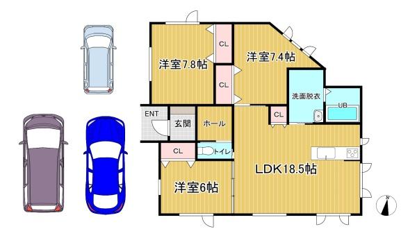 完成　幕別町札内新北町　平屋分譲住宅
