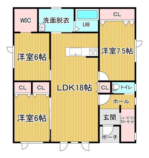 帯広市南の森西8丁目B棟　新築分譲住宅