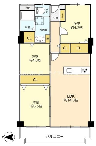 クローバーハイツ森小路1号棟