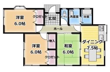 茂原市粟生野の中古一戸建て(間取り)