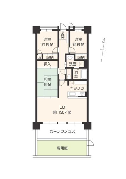 熊本市中央区帯山７丁目（東海学園前駅）1階