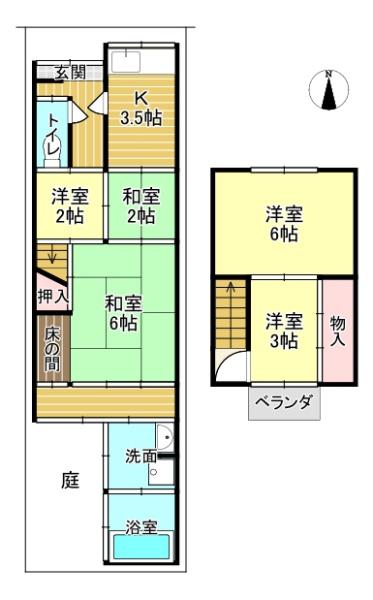 京都市伏見区桃山羽柴長吉中町の中古テラスハウス