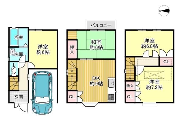 京都市伏見区中之町の中古一戸建
