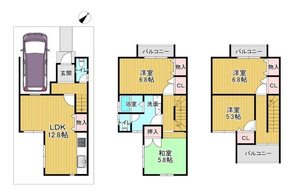 京都市伏見区向島津田町の中古一戸建て