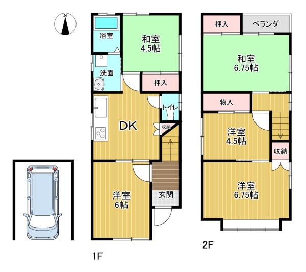 京都市山科区四ノ宮小金塚の中古一戸建て