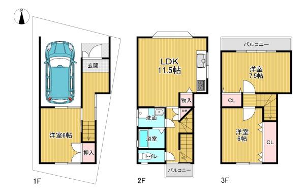 京都市山科区小野葛籠尻町の中古一戸建て