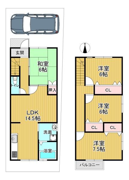 京都市南区唐橋芦辺町の中古一戸建