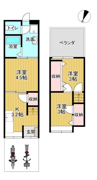 京都市伏見区淀美豆町の中古テラスハウス