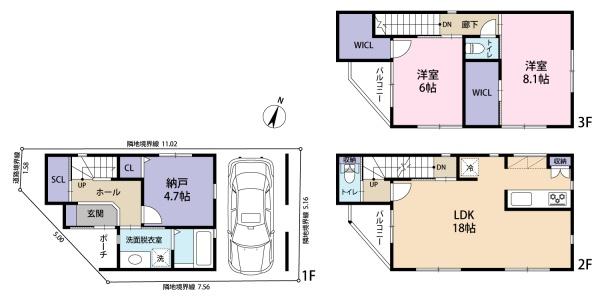 神戸市灘区神ノ木通３丁目の新築一戸建
