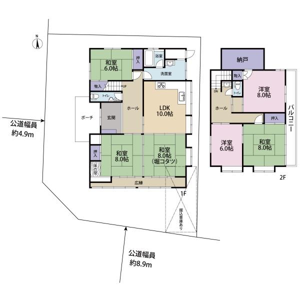 神戸市北区若葉台2丁目の中古一戸建て(間取り)