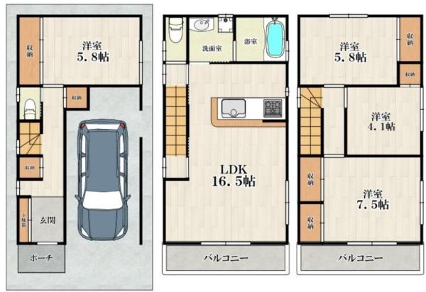 大阪市大正区南恩加島1丁目　中古戸建