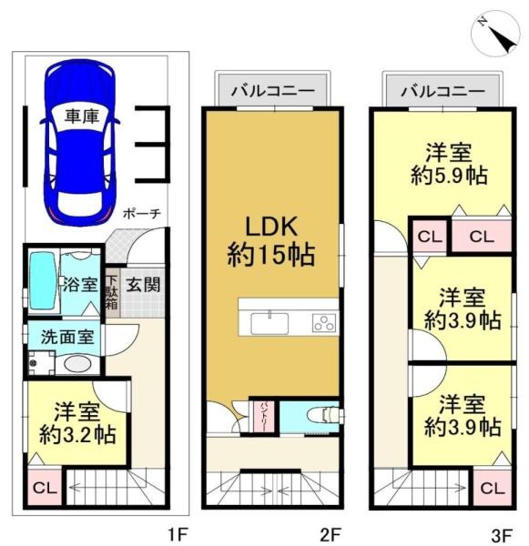 大阪市東淀川区西淡路３丁目の新築一戸建