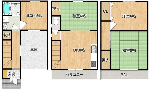 大阪市西成区北津守４丁目の中古一戸建