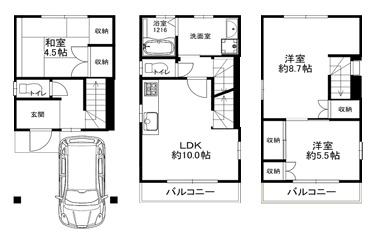 大阪市東淀川区井高野３丁目の中古一戸建