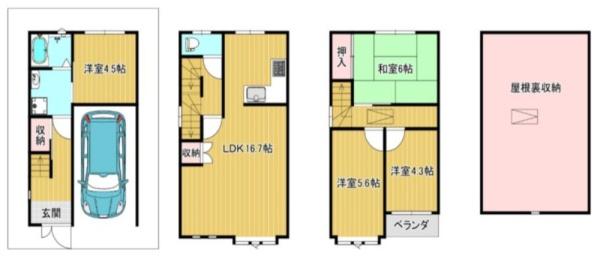 大阪市東住吉区矢田１丁目の中古一戸建