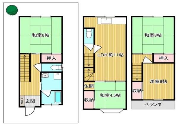 大阪市東成区中道４丁目の中古一戸建
