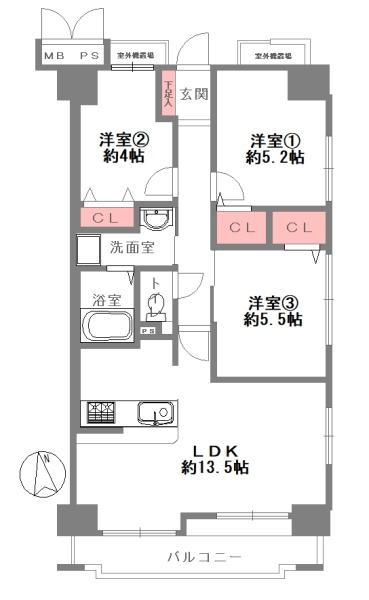 ライオンズマンション城東緑橋(間取り)
