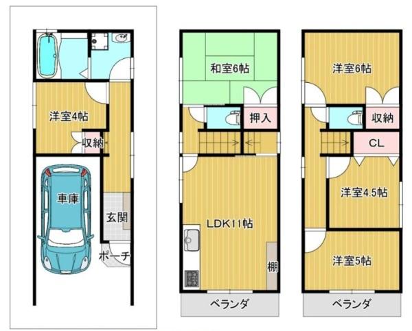 大阪市城東区中浜１丁目の中古一戸建て