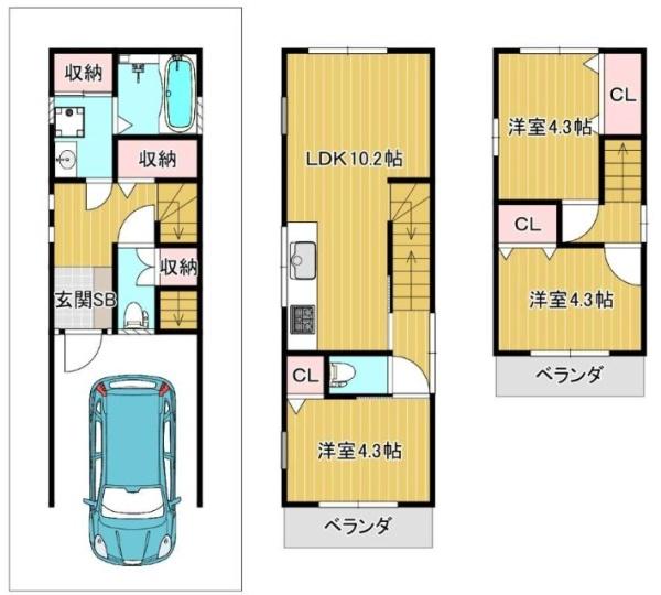 大阪市淀川区新高５丁目の中古一戸建