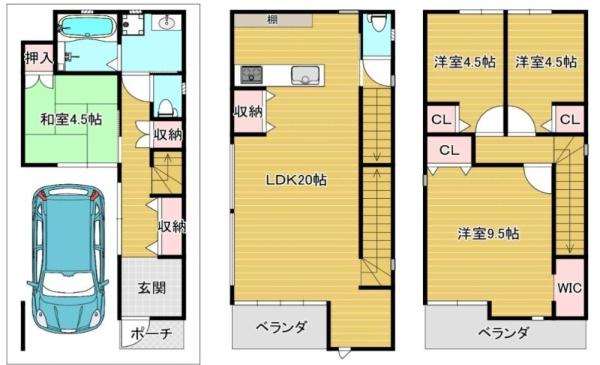 大阪市東淀川区下新庄４丁目の中古一戸建