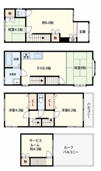 大阪市西成区千本北２丁目の中古一戸建
