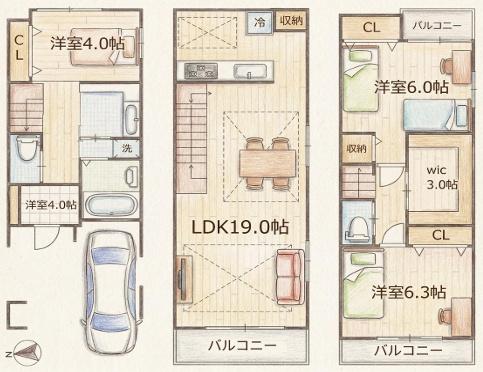 大阪市城東区鴫野東３丁目の新築一戸建