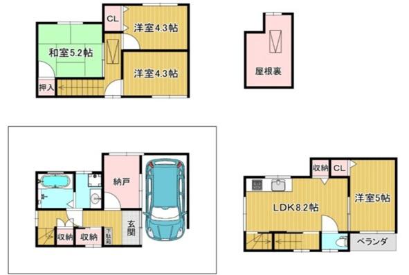 大阪市城東区東中浜２丁目の中古一戸建