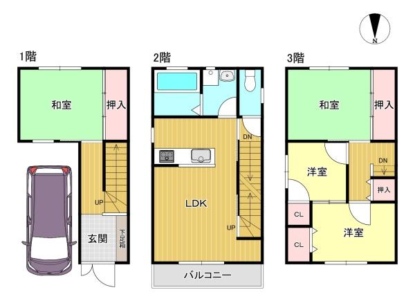 大阪市平野区長吉六反５丁目の中古一戸建て