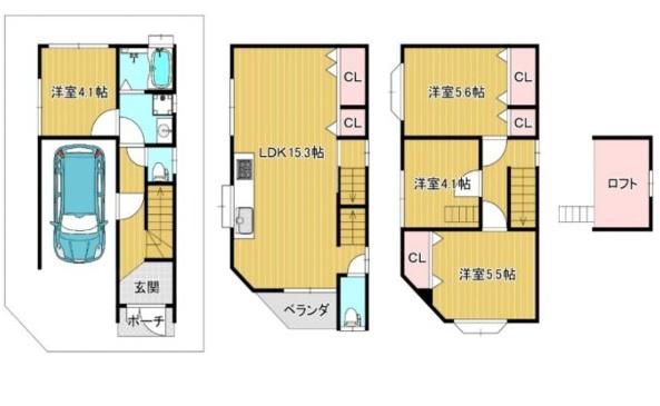 大阪市東淀川区上新庄２丁目の中古一戸建て