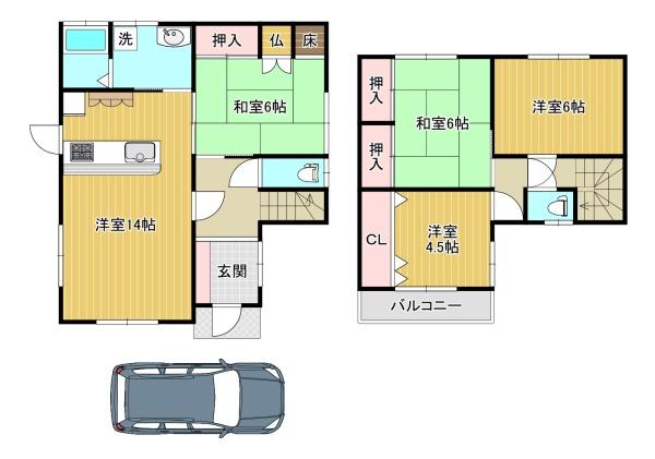岸和田市箕土路町１丁目の中古一戸建て