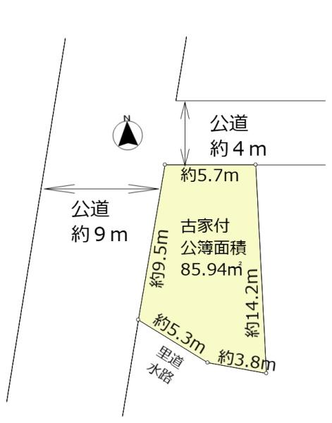 枚方市西牧野二丁目建築条件なし売土地