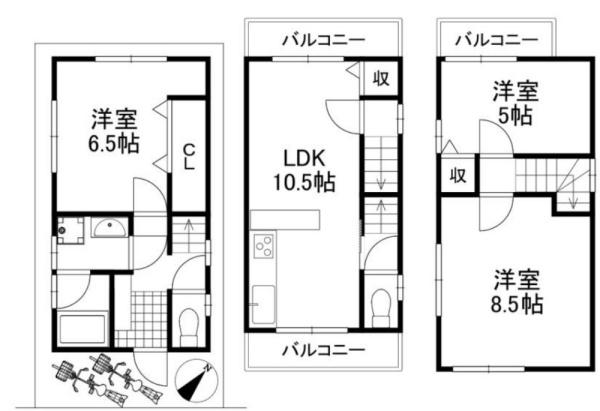 尼崎市田能４丁目の中古一戸建