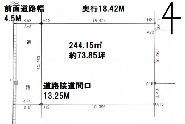 丹羽郡扶桑町大字柏森字中切の土地(間取り)