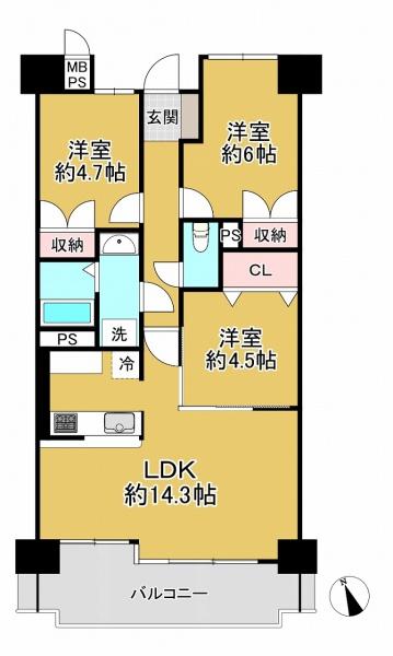 朝日プラザシティ・サザンパーク四番街F棟