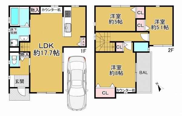 高石市高師浜４丁目の中古一戸建て