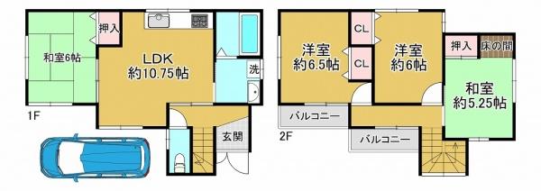 岸和田市下野町１丁目の中古一戸建て
