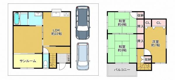 高石市東羽衣２丁目の中古一戸建て