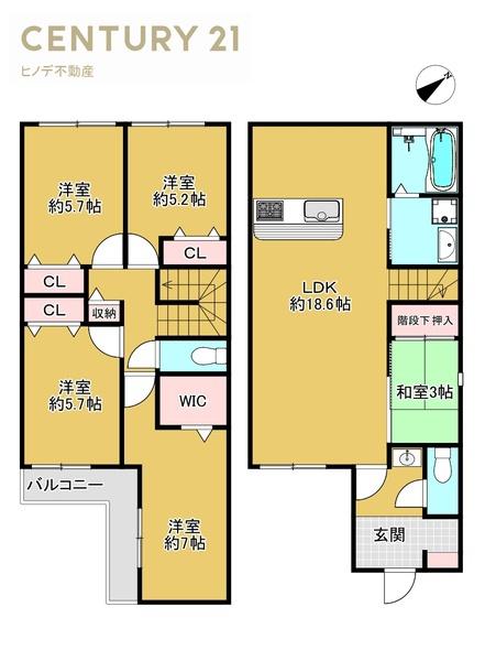泉大津市北豊中町３丁目の新築一戸建