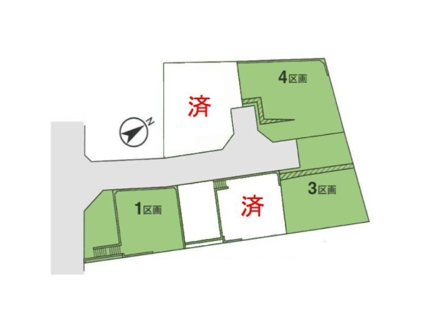 綾瀬市早川　売地　全5区画　4区画