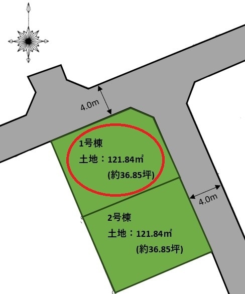 大和市上草柳二棟新築戸建　1号棟
