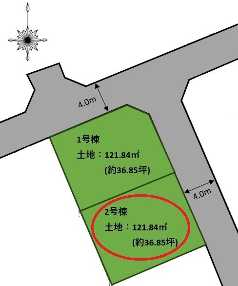 大和市上草柳二棟新築戸建　2号棟