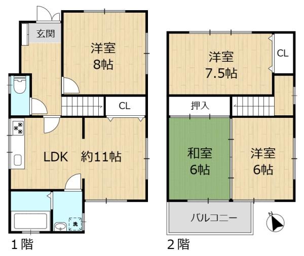 生駒市桜ケ丘の中古一戸建