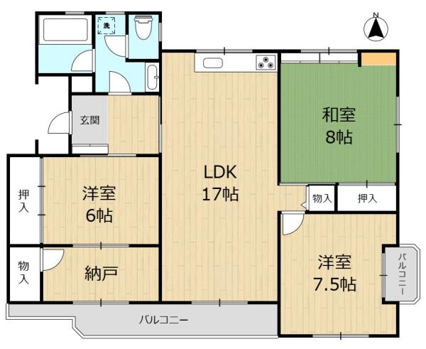 近鉄東生駒ガーデンハイツ　H棟
